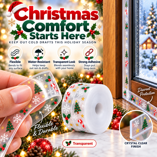 HOLIDAY | 16.4Ft ComfortSeal Christmas Weather Strip Seal Out Cold Drafts, Dust & Noise for a Cozy Winter Home