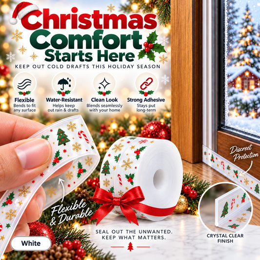 HOLIDAY | 16.4Ft ComfortSeal Christmas Weather Strip Seal Out Cold Drafts, Dust & Noise for a Cozy Winter Home