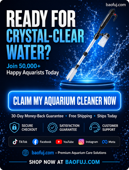 NOW! Electric Aquarium Gravel Cleaner Powerful Suction Fish Tank Vacuum Siphon, Easy Gravel Cleaning & Water Changing