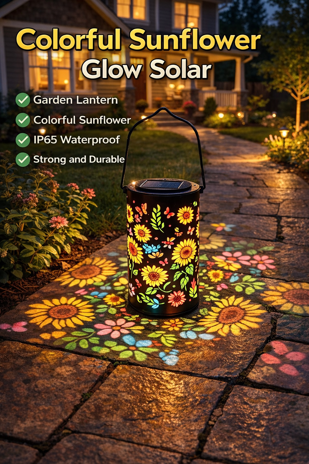 2026 Mother's Day Gifts -Glowing Colorful Sunflower Solar Garden Lantern