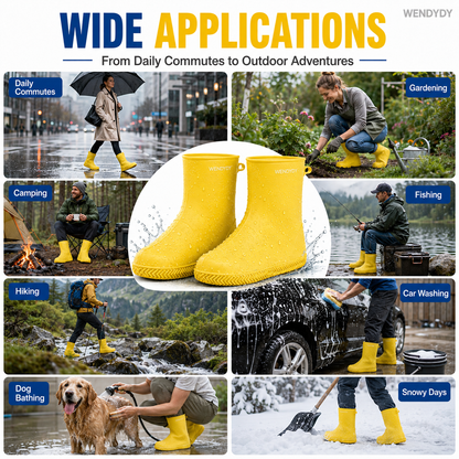 Heavy-Duty Waterproof Shoe Covers Anti-Slip, Foldable & Reusable