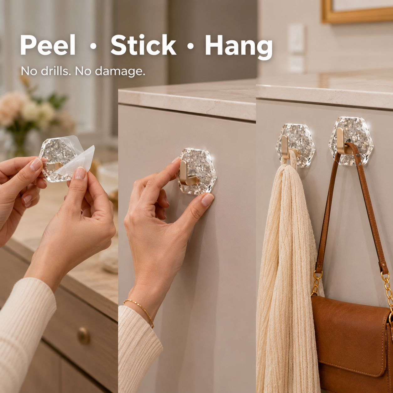 Heavy-Duty Adhesive Hooks