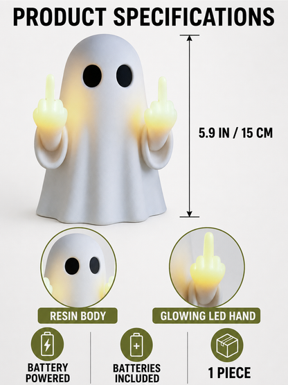 Halloween Ghost Middle Finger Glow Night Light