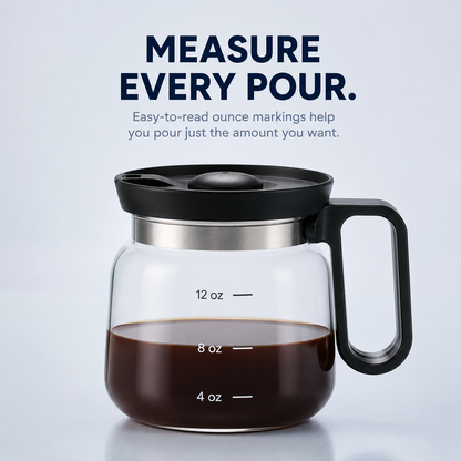 Coffee Pot-Shaped Glass Mug with Lid The Gift Coffee Lovers Want to Keep