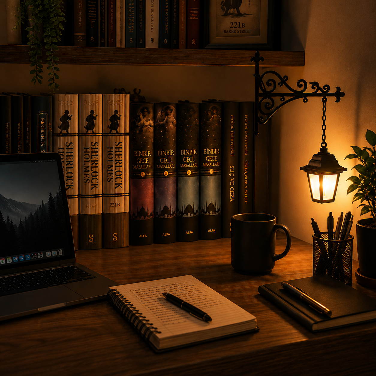 Bookshelf Lantern Night Light