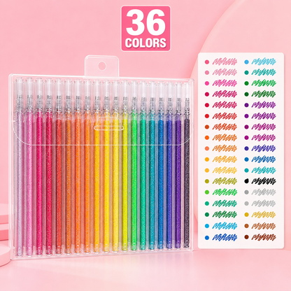 Selling Retractable Glitter Sparkle Gel Pens 1.0mm Fine Tip, Large Capacity Gel Pen Set for Art Journal & Hand Lettering
