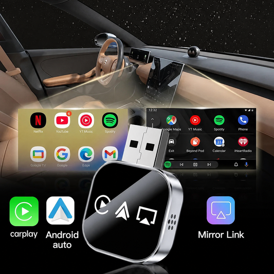 2026 Upgrade 3 in 1 Screen Mirror iOS Phone, wired to wireless Carplay adapter