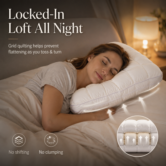 Betterhome™ Cloud Pillow – Ultra Fluffy Quilted Bed Pillow with Breathable Support for Side, Back & Stomach Sleepers