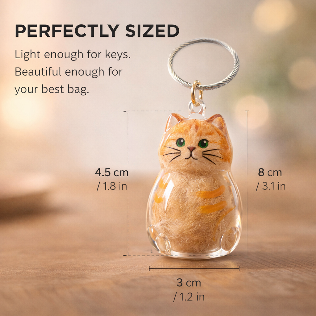 Pet Hair Keepsake Keychains