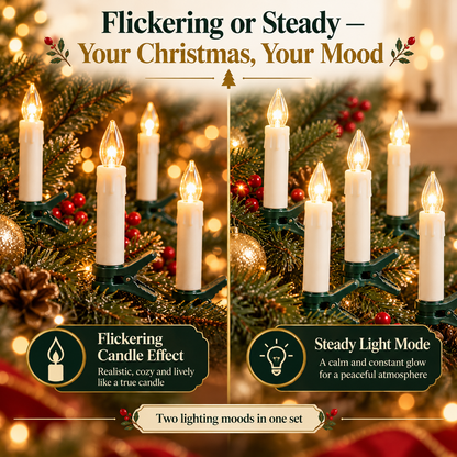 Flameless Christmas Candle Clip Lights