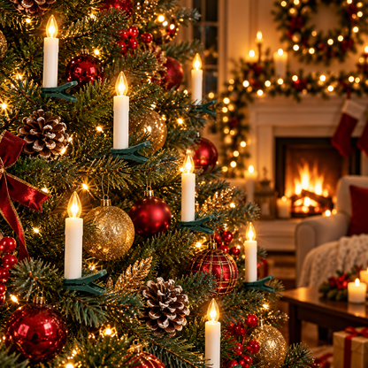 Flameless Christmas Candle Clip Lights