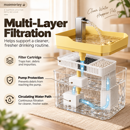 Fresh Flow Pet Water Fountain for Cats & Dogs