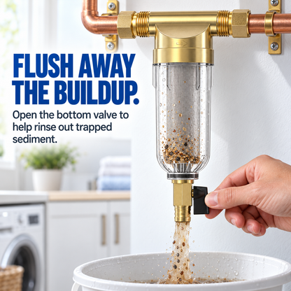 Whole House Spin-Down Sediment Pre-Filter Kit Flushable 1/2, 3/4 & 1 Options