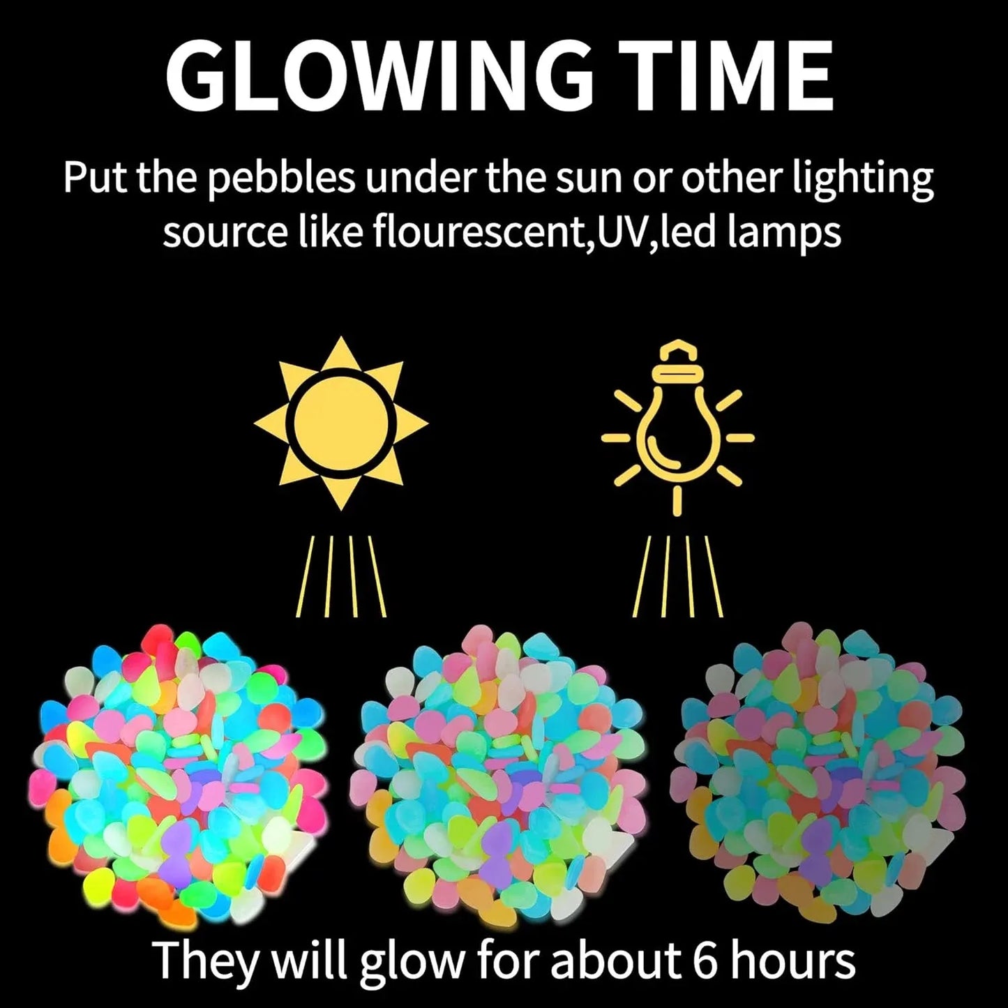 Glow-In-The-Dark Garden Stones