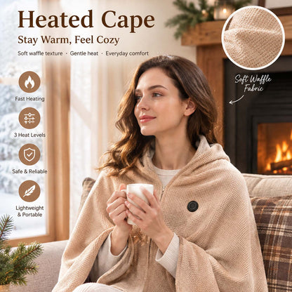 Portable Heated Shawl Wearable Electric Heating Wrap