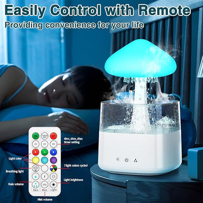 Mushroom Waterfall Humidifier Lamp