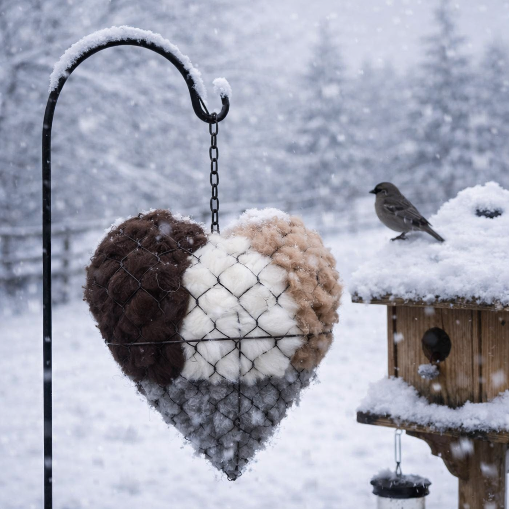 Alpaca Bird Nesting Heart