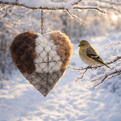 Alpaca Bird Nesting Heart