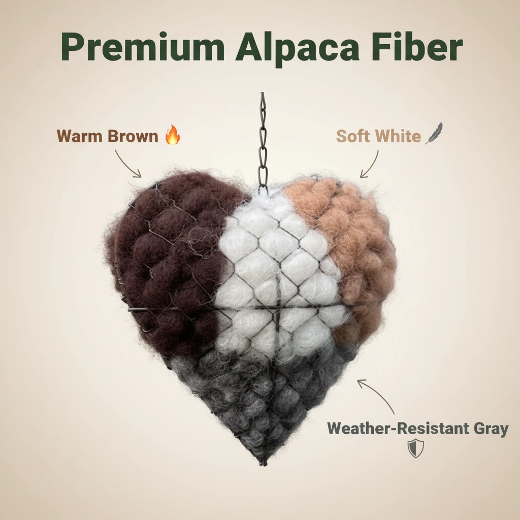 Alpaca Bird Nesting Heart