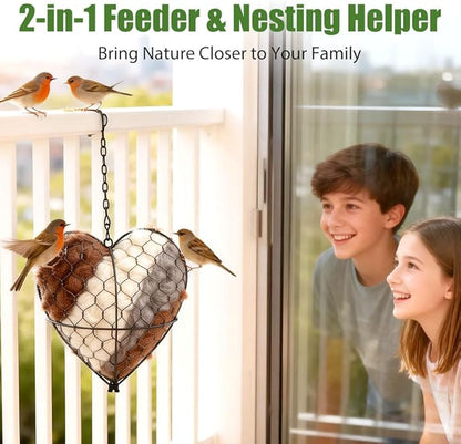 Alpaca Bird Nesting Heart