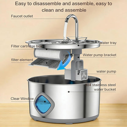 Stainless Pet Water Fountain
