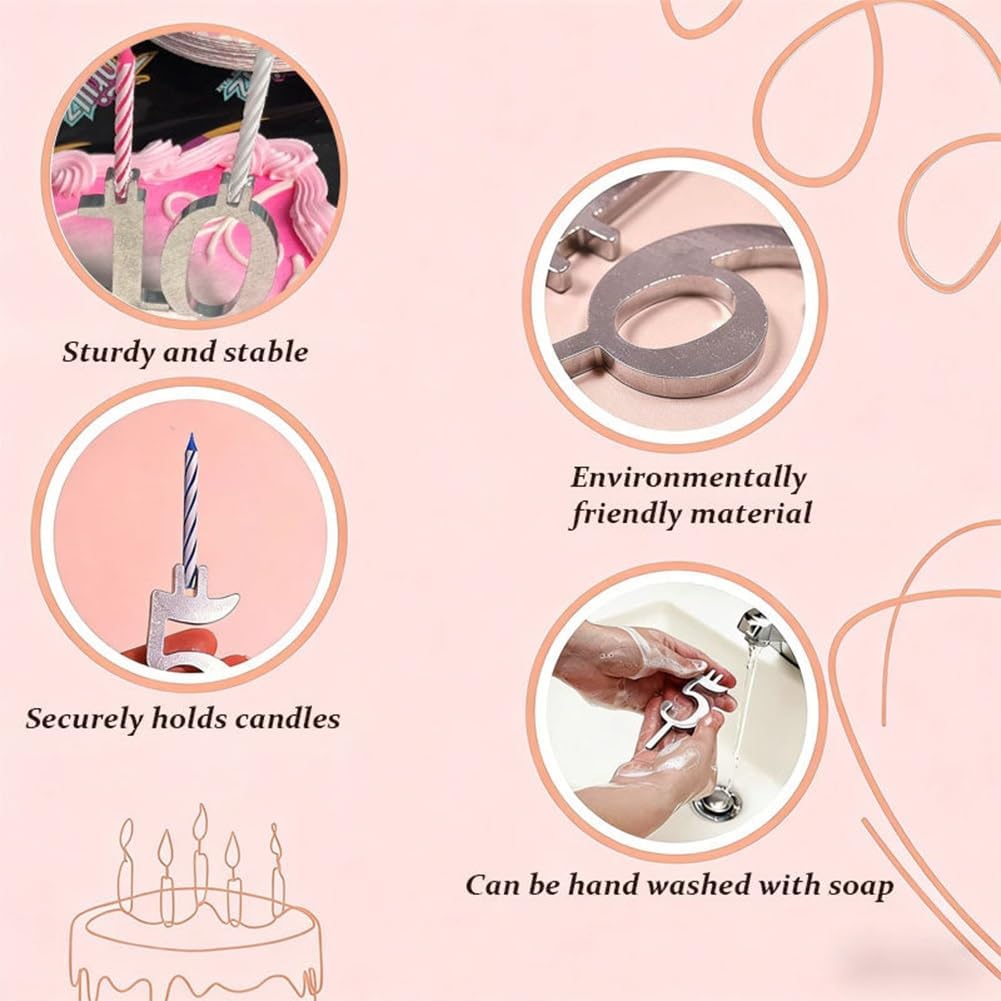 Reusable Number Candle Holders