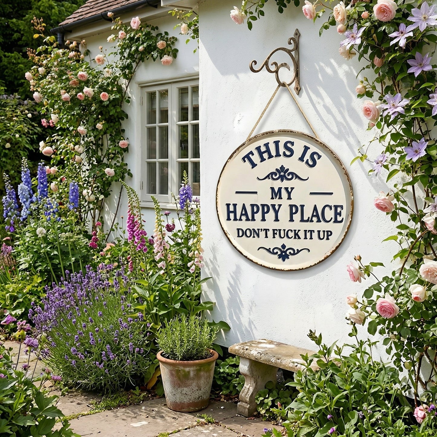 Funny Metal Garden Sign
