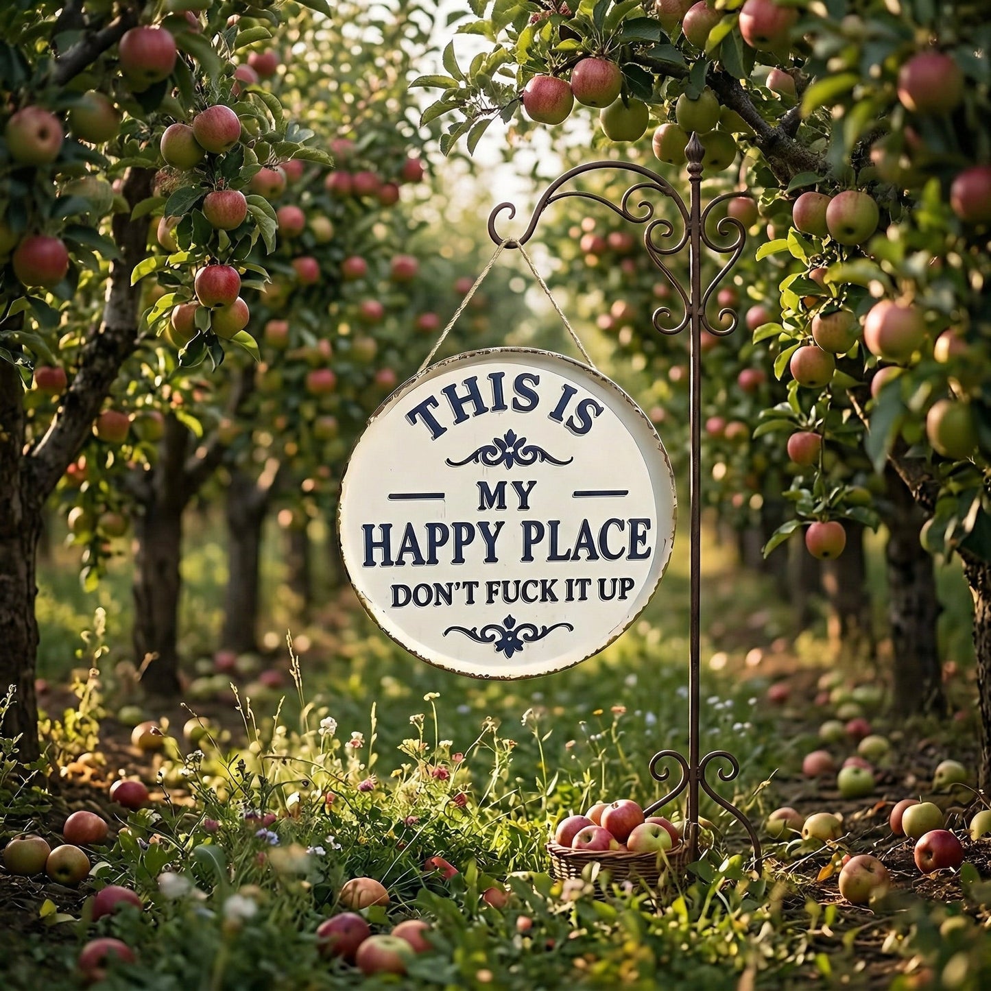 Funny Metal Garden Sign
