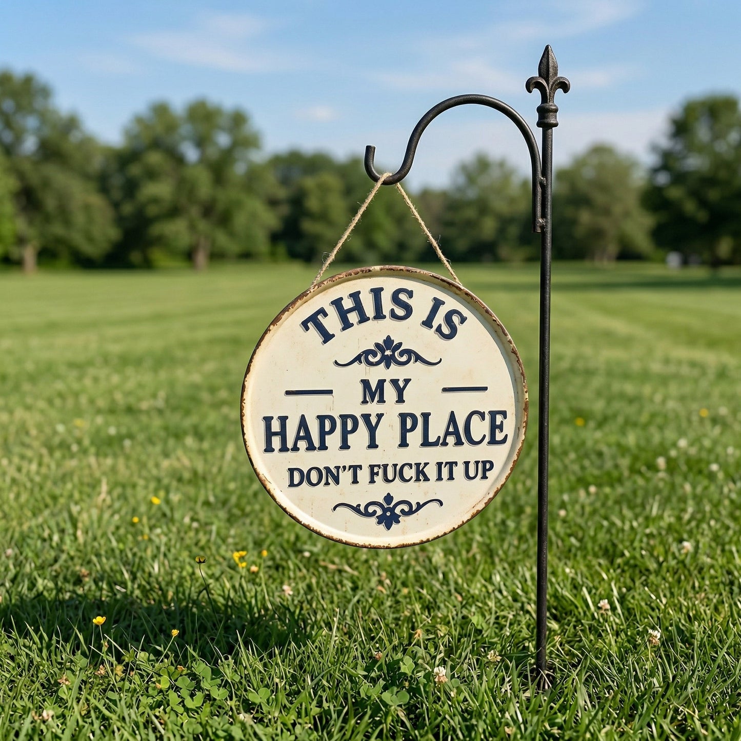 Funny Metal Garden Sign