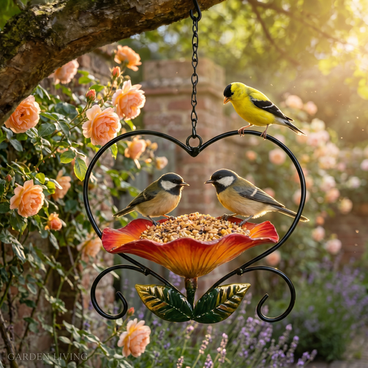 Heart Flower Bird Feeder