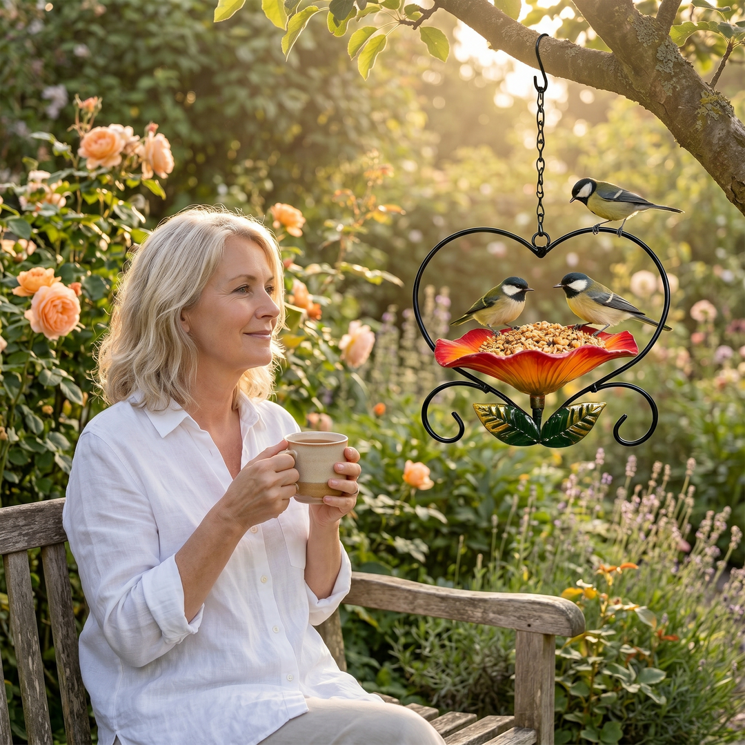 Heart Flower Bird Feeder