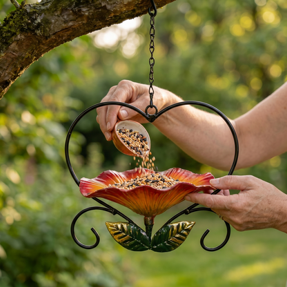 Heart Flower Bird Feeder