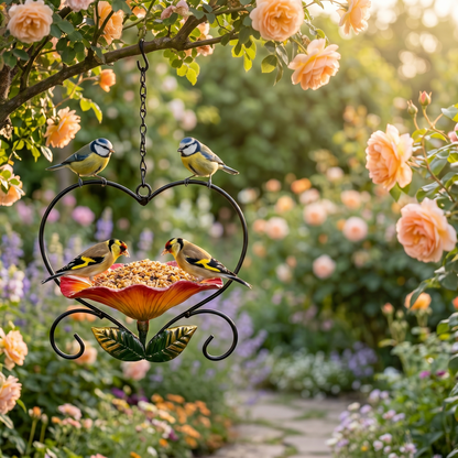 Heart Flower Bird Feeder
