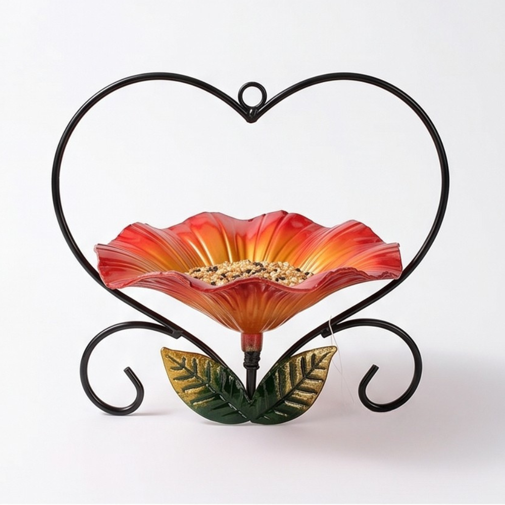 Heart Flower Bird Feeder