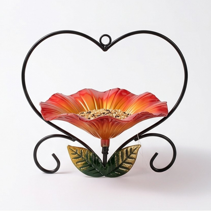 Heart Flower Bird Feeder