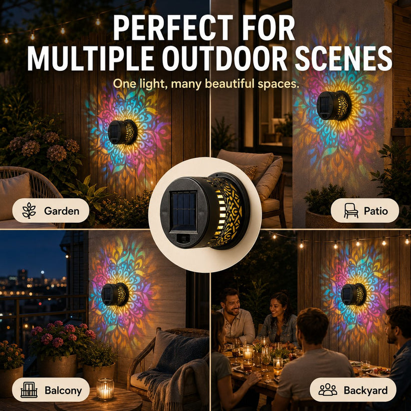 Solar Mandala Wall Lights