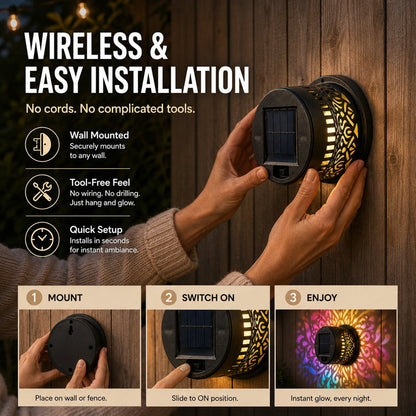 Solar Mandala Wall Lights