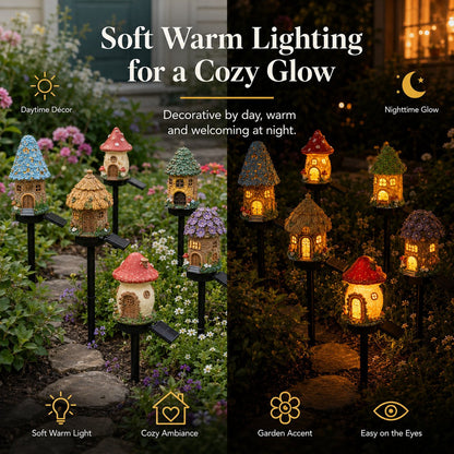 Solar Mushroom Cottage Light