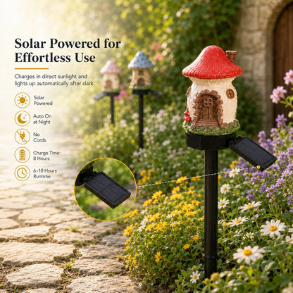 Solar Mushroom Cottage Light