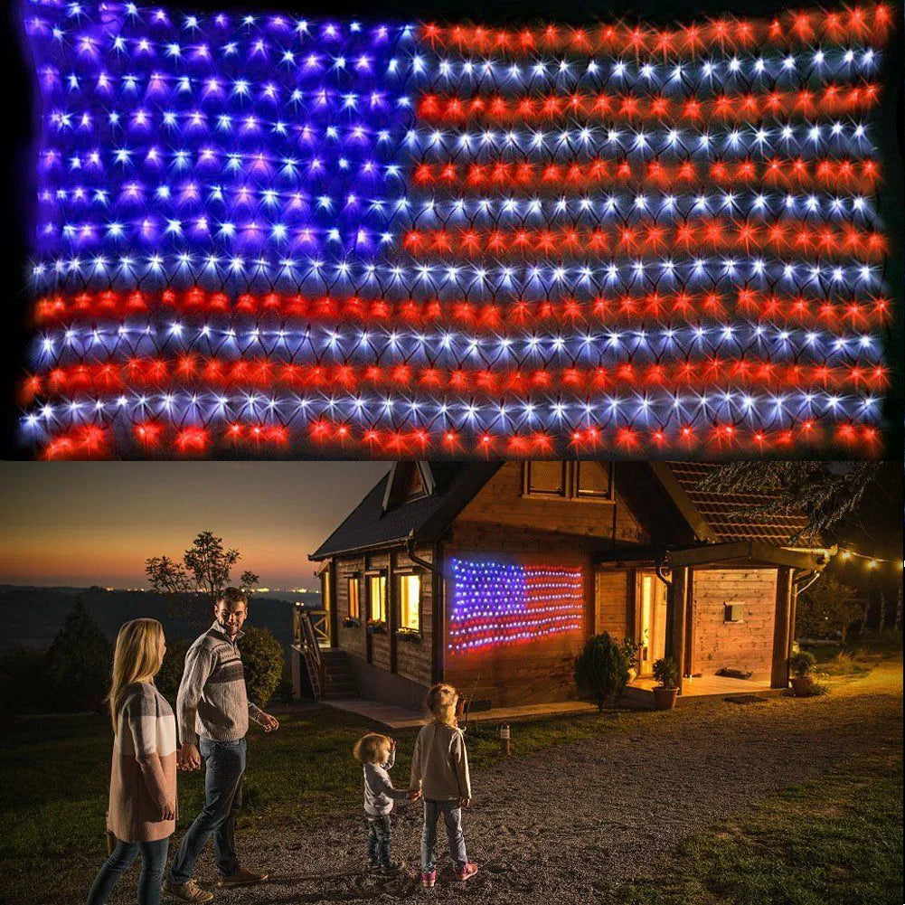 American Flag String Lights