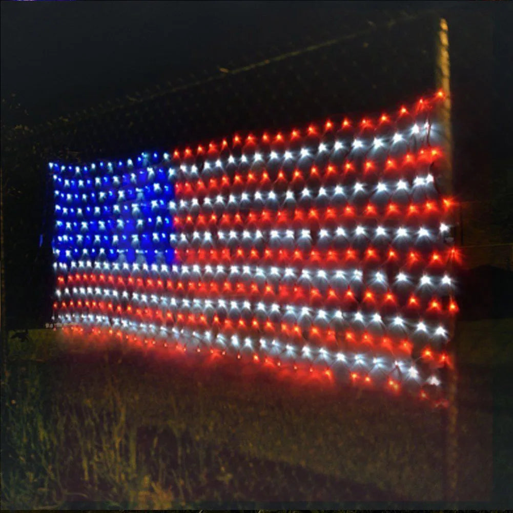 American Flag String Lights