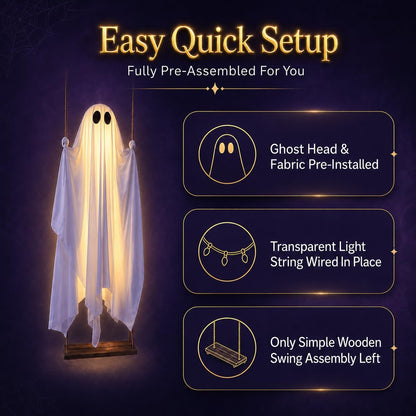 LED Swinging Ghost Decoration