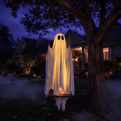 LED Swinging Ghost Decoration