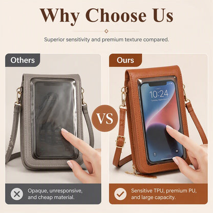 Women's Touchscreen Sensitive Phone Crossbody Bag