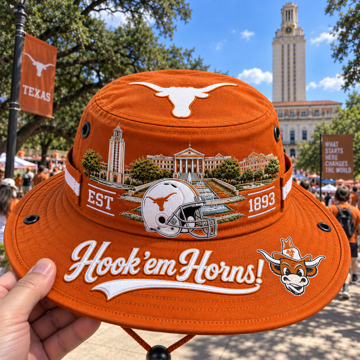 Hook 'em Horns Boonie Hat
