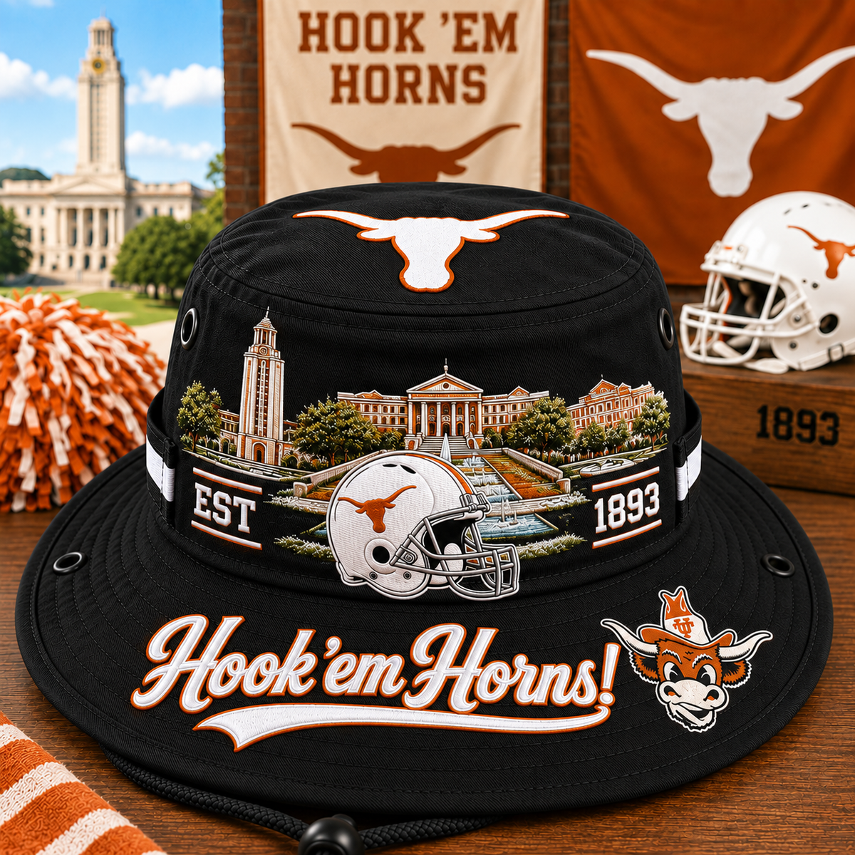 Hook 'em Horns Boonie Hat