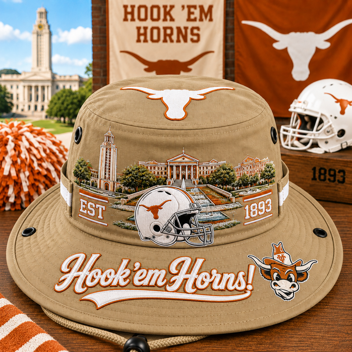 Hook 'em Horns Boonie Hat