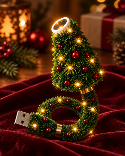 Instant Holiday Room Decor- Plug-In Christmas Tree Projection Night Light