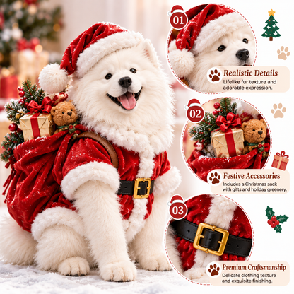 24-Day Samoyed Christmas Collectible Gift Set Fluffy Trouble Makers