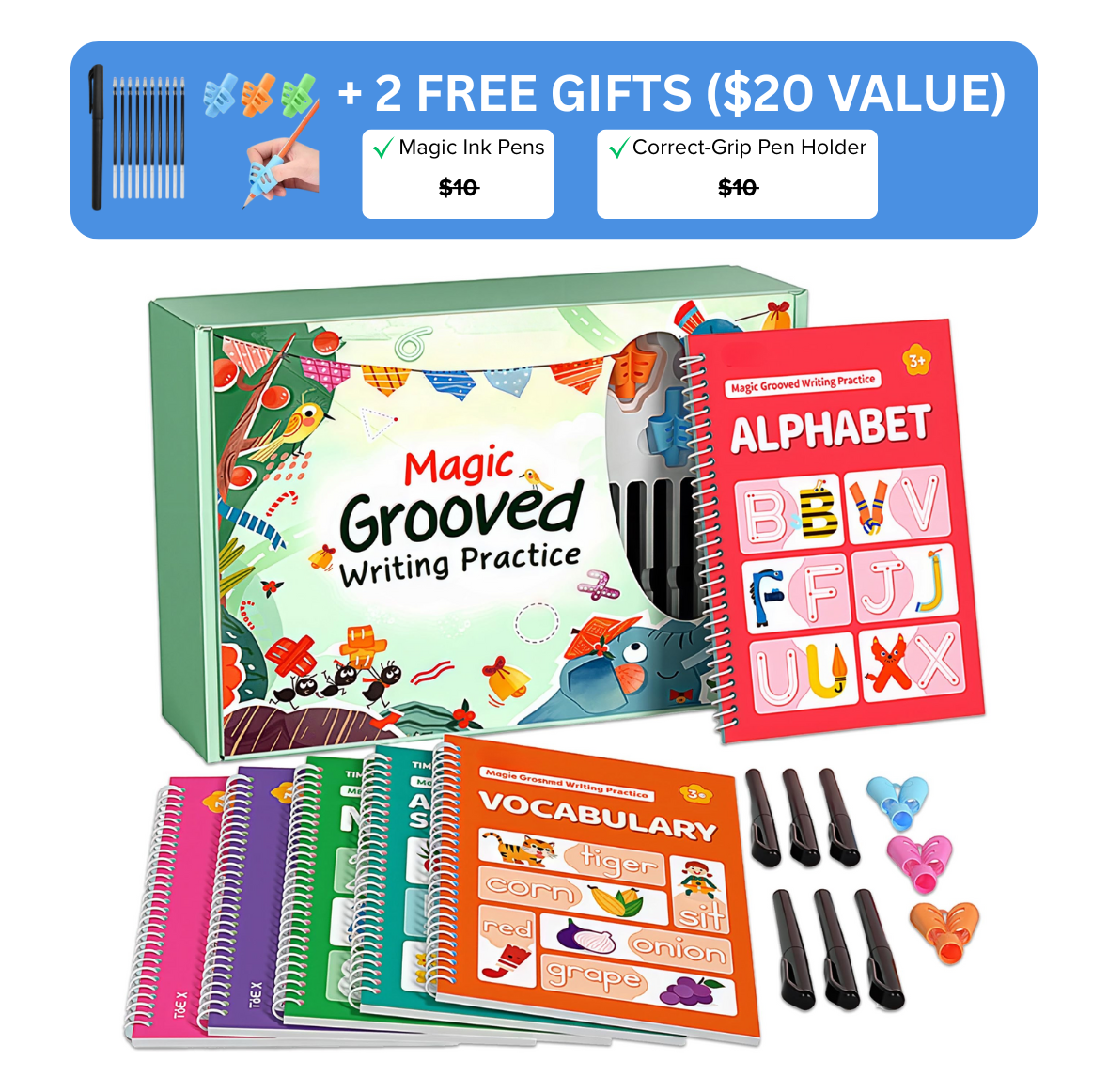 Grooved Handwriting Practice Book